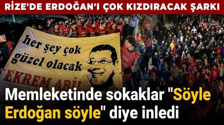 Rize'de Erdoğan'ı çok kızdıracak şarkı: Sözlere dikkat! Sokaklar inledi