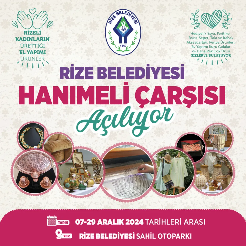 Hanımeli Çarşısı Rize’de Kadın Üreticilerle Buluşuyor