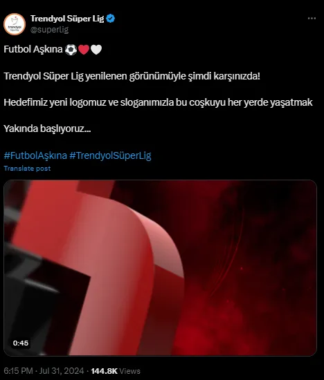 Süper Lig logosu ve Şampiyonluk kupası değişti!