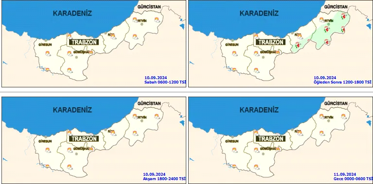 Meteorolojiden uyarı Trabzon ve çevre illere sağanak yağış geliyor