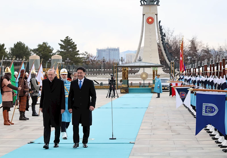 Cumhurbaşkanı Erdoğan, Moğolistan Cumhurbaşkanı Ukhnaa