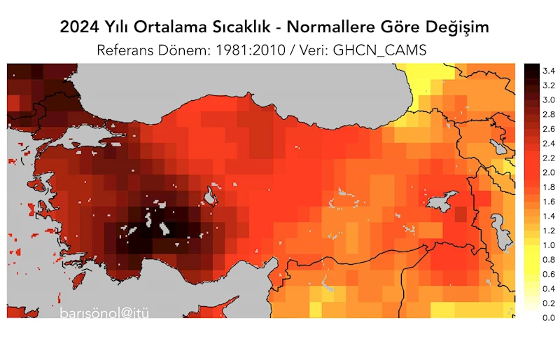 Dünya ölçüm tarihinin en sıcak yılı 2024