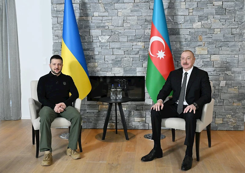 Azerbaycan Cumhurbaşkanı Aliyev, Ukrayna Devlet Başkanı Zelenskiy ile görüştü