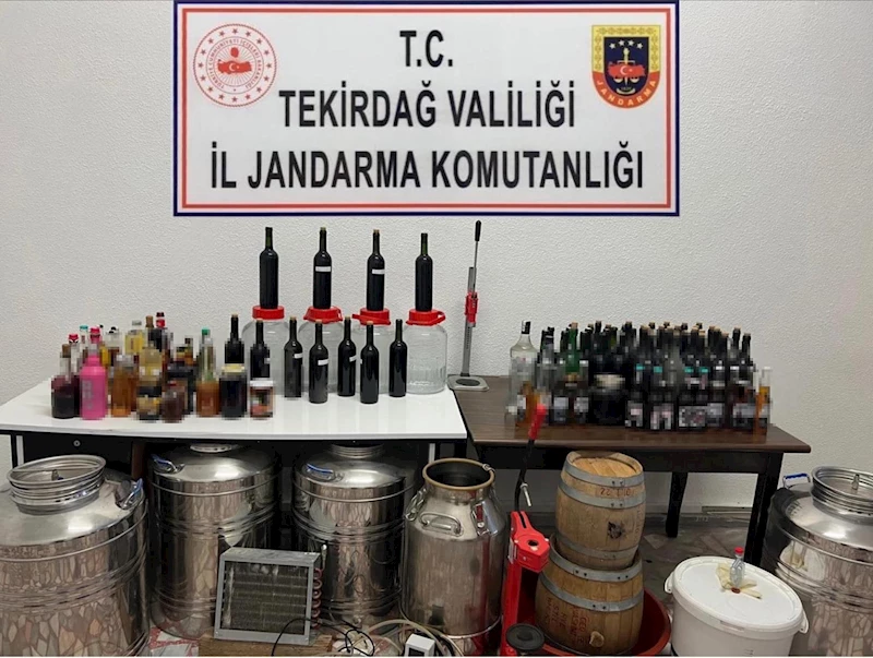 Tekirdağ’da 251 litre sahte içki ele geçirildi; 1 gözaltı