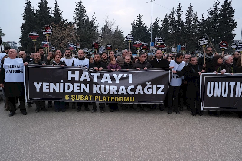 Hatay’da 6 Şubat Platformu üyeleri Defne’den Antakya’ya yürüdü 