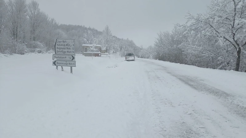 Tokat’ta kar yağışı sebebiyle 108 köy yolu kapandı