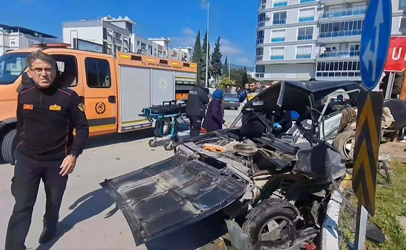 Ana yola kontrolsüz çıkan otomobile başka otomobil çarptı: 1 ölü, 1 yaralı