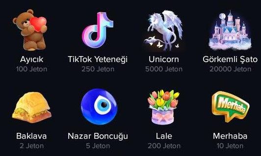 Tiktok Hediye Fiyatları Ne Kadar TikTok Yat Aslan Gözlük Kaç TL